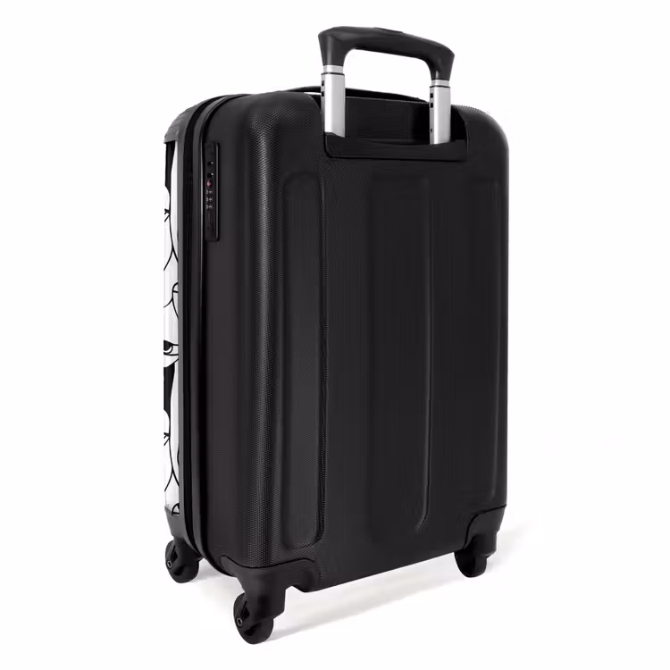 Suitcase - Lines - Faces - Black - White — 4