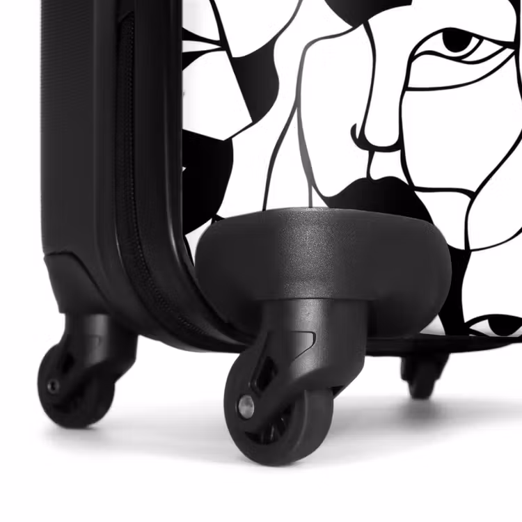 Suitcase - Lines - Faces - Black - White — 7