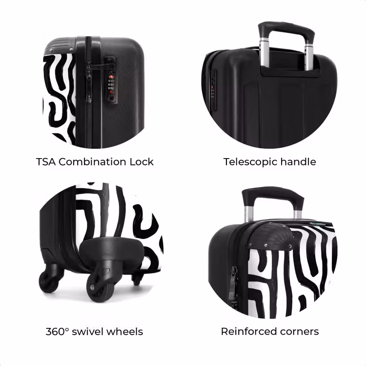 Suitcase - Modern - Lines - Black — 8