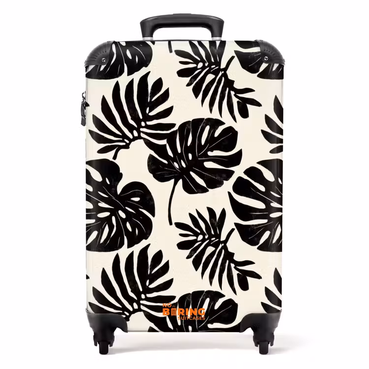 Suitcase - Modern - Monstera - Black — 1