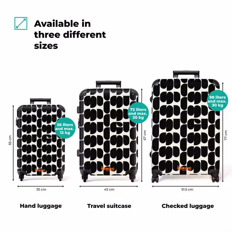 Suitcase - Modern - Patterned - Black — 3