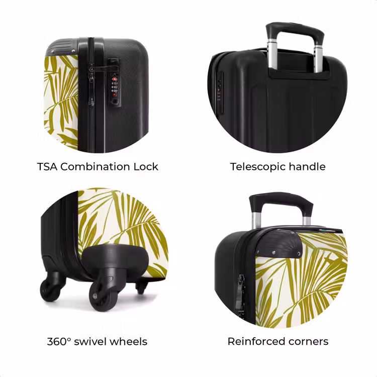 Suitcase - Palm leaf - Pattern - Green — 8