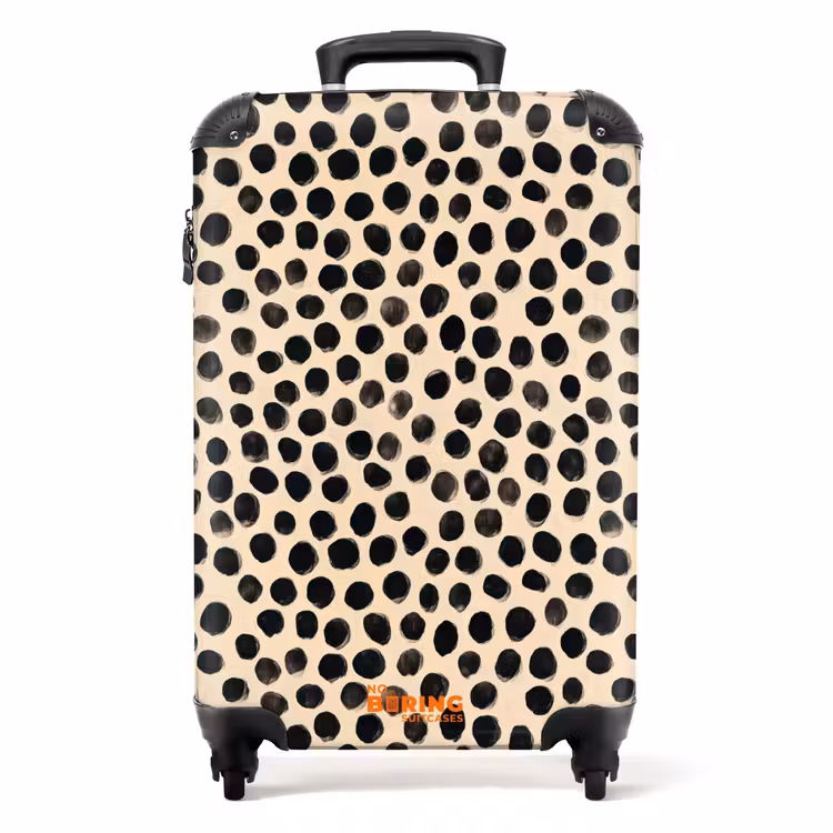 Suitcase - Polka dots - Pattern - Black — 1
