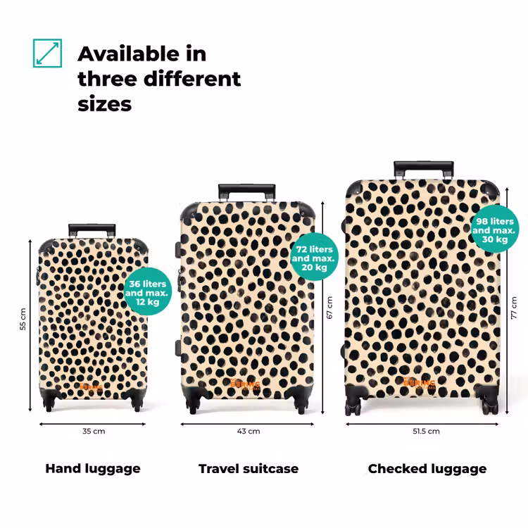 Suitcase - Polka dots - Pattern - Black — 3