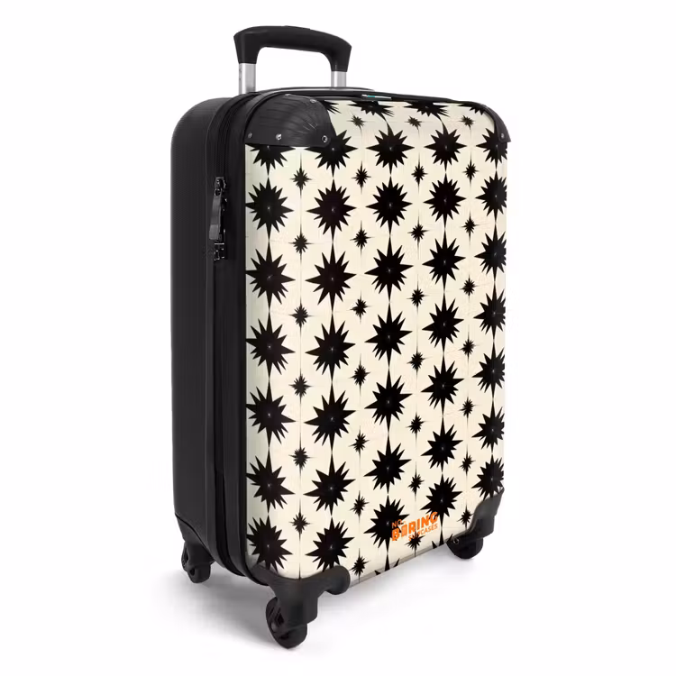 Suitcase - Star shapes - Geometric - Black — 2