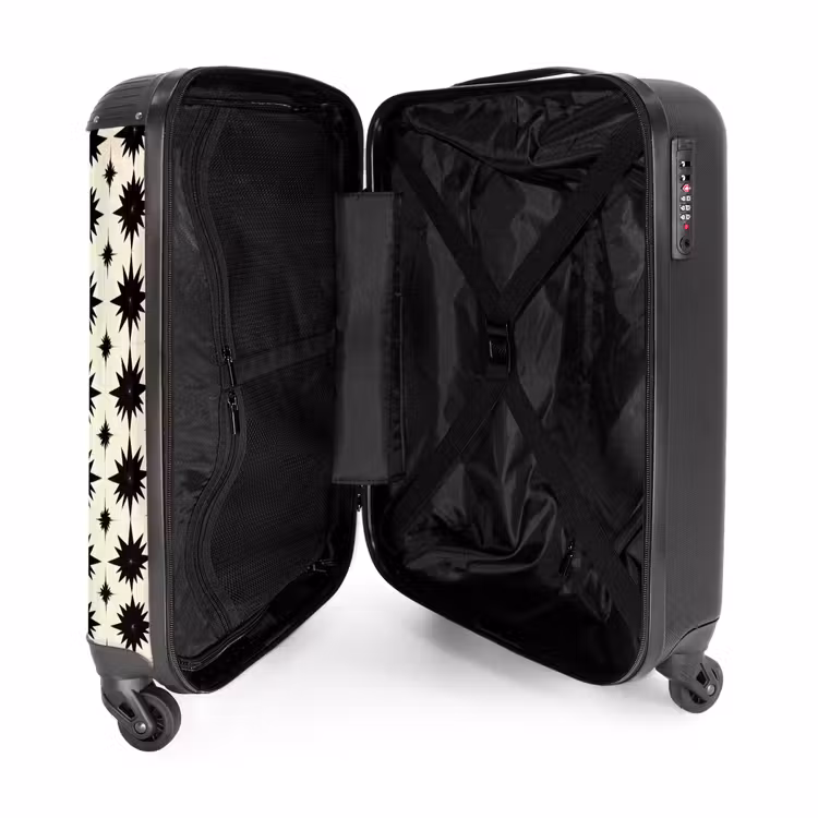 Suitcase - Star shapes - Geometric - Black — 5