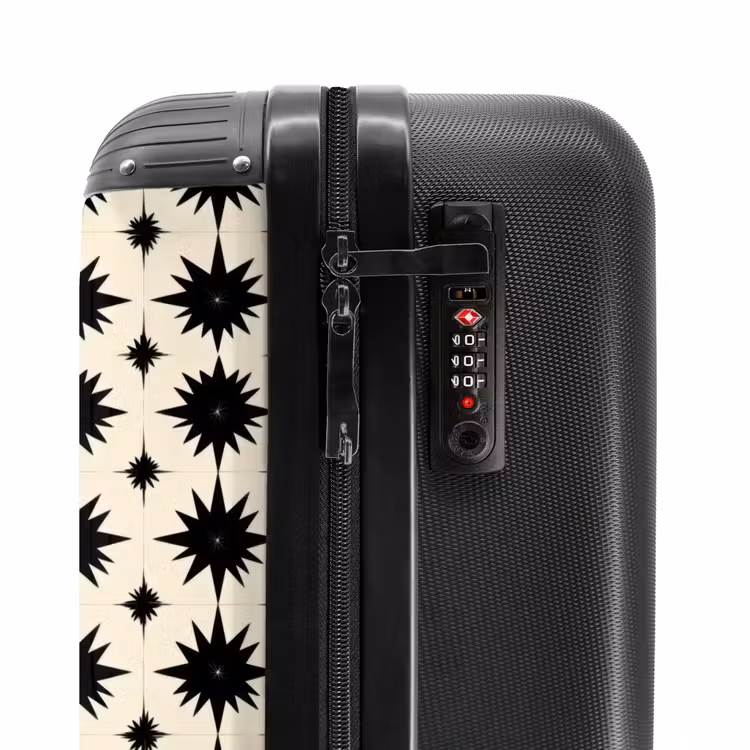 Suitcase - Star shapes - Geometric - Black — 6