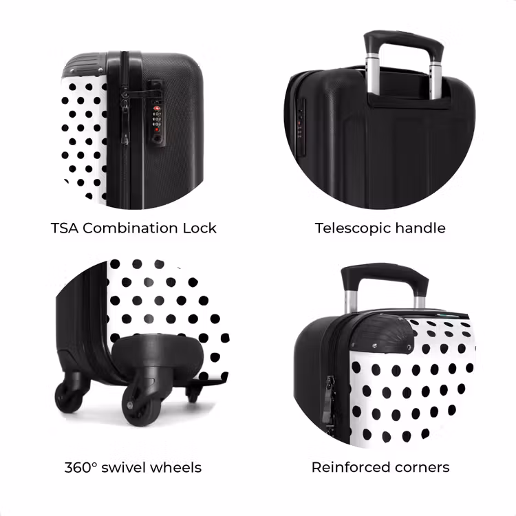 Suitcase - Symmetrically placed black dots over a white background — 8
