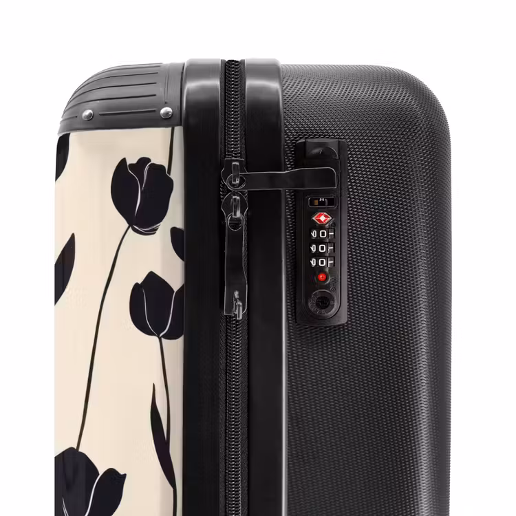 Suitcase - Tulips - Pattern - Black — 6