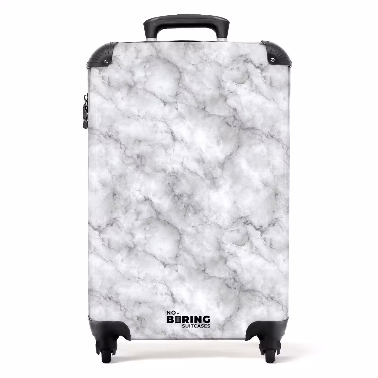 Suitcase - Gray - Marble - Classic - Veins — 1