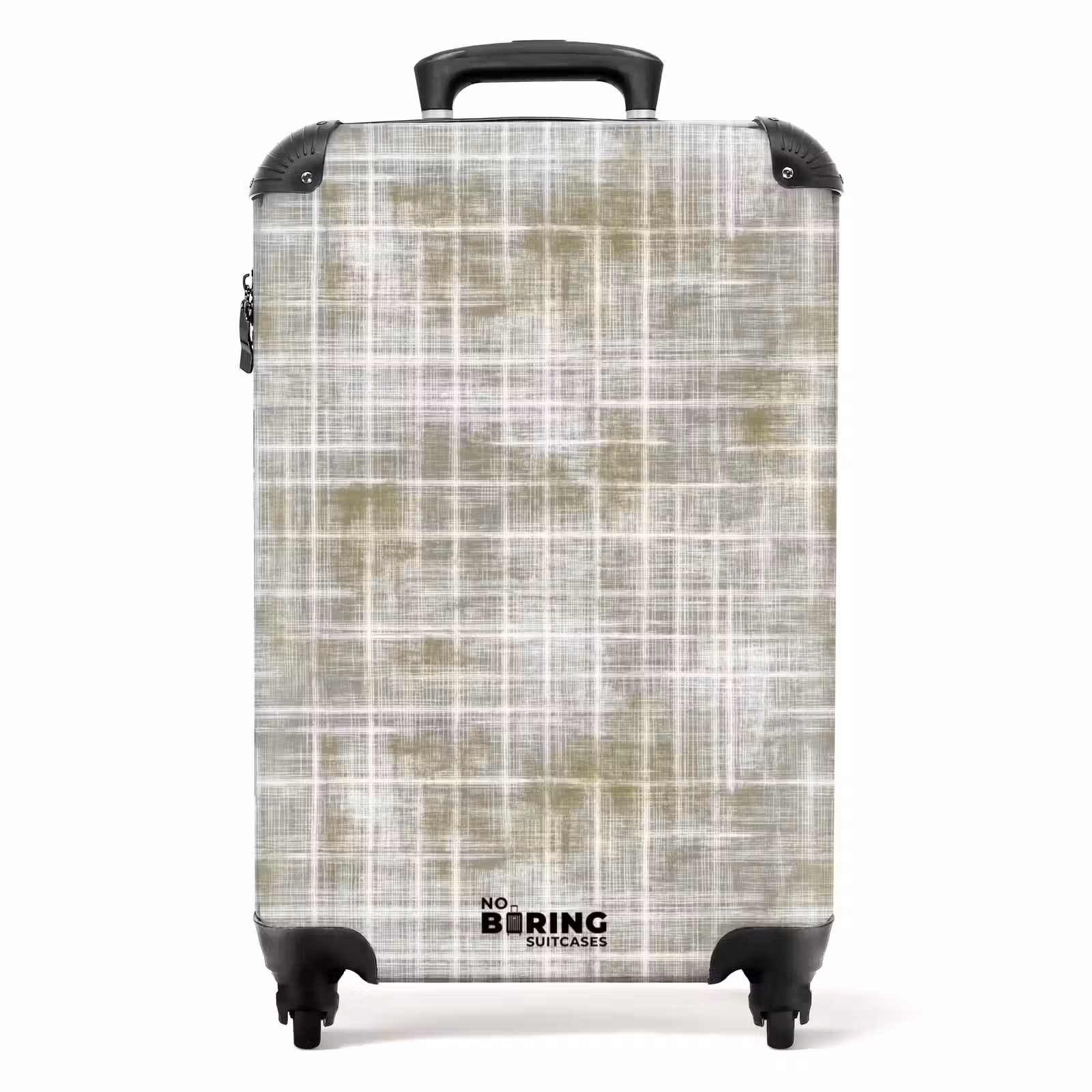 Suitcase - Linen - Pattern - Green — 1