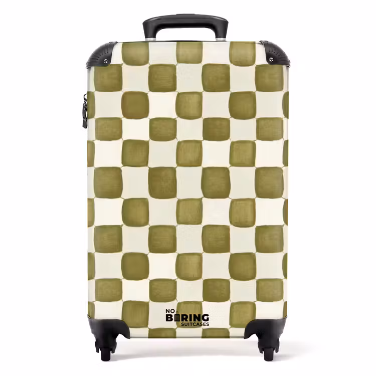 Suitcase - Chess - Pattern - Green — 1