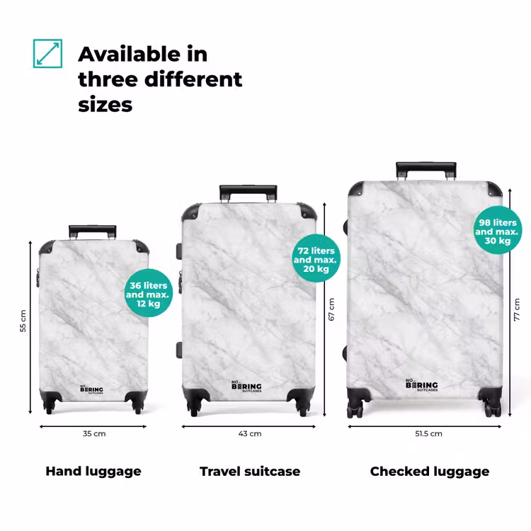Suitcase - Classic - Marble - Gray — 3