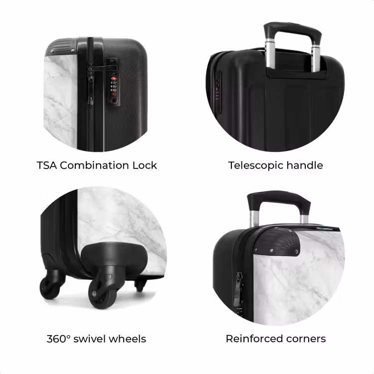 Suitcase - Classic - Marble - Gray — 8