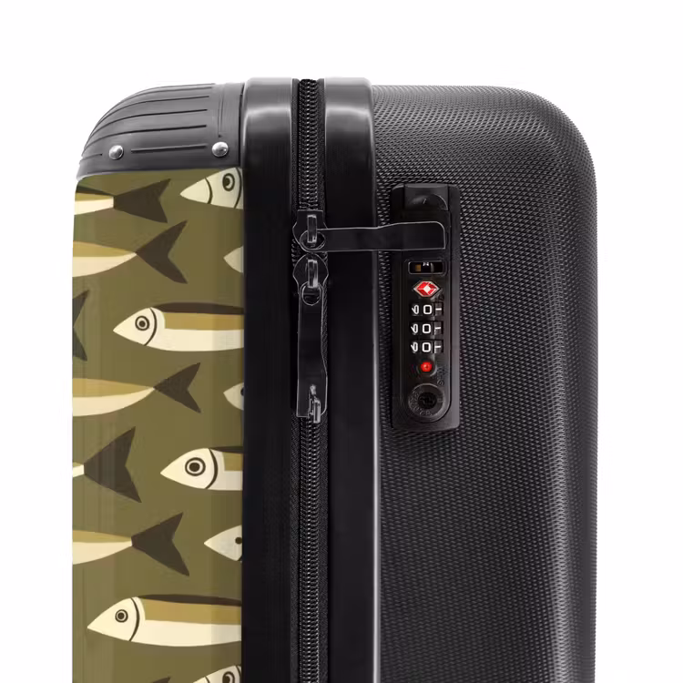 Suitcase - Fish - Pattern - Green — 6