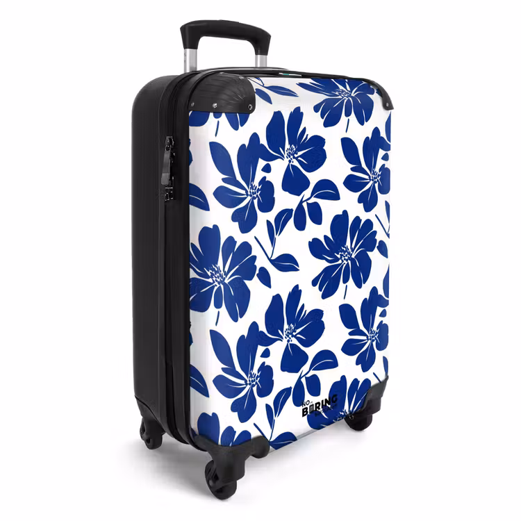 Suitcase - Floral - Modern - Blue — 2