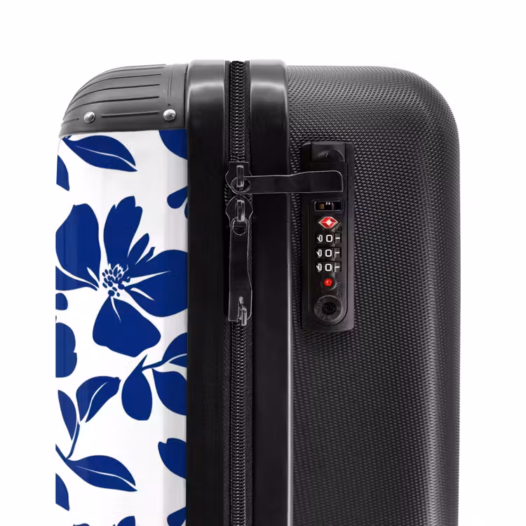 Suitcase - Floral - Modern - Blue — 6