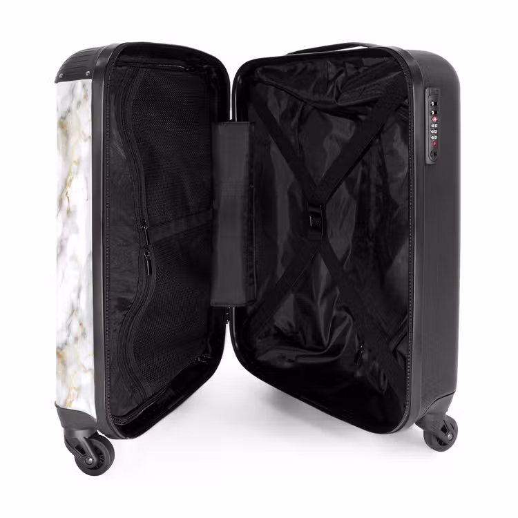 Suitcase - Golden veins - Marble - White — 5