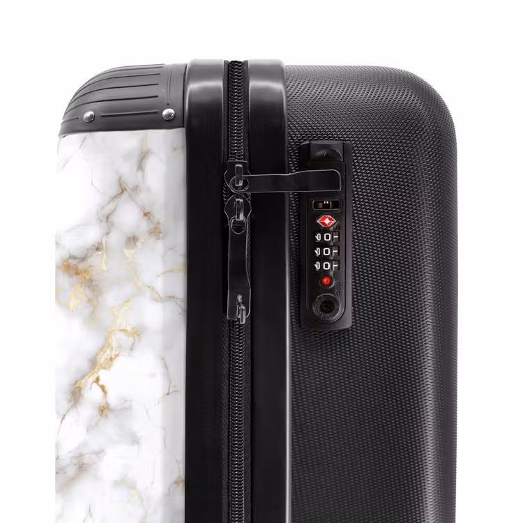 Suitcase - Golden veins - Marble - White — 6