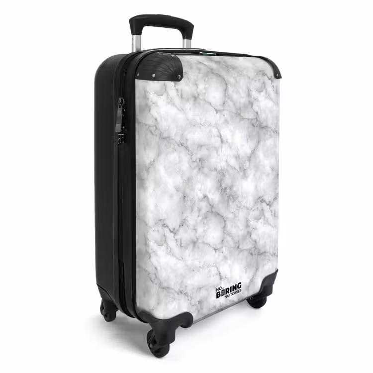Suitcase - Gray - Marble - Classic - Veins — 2