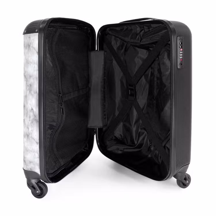Suitcase - Gray - Marble - Classic - Veins — 5