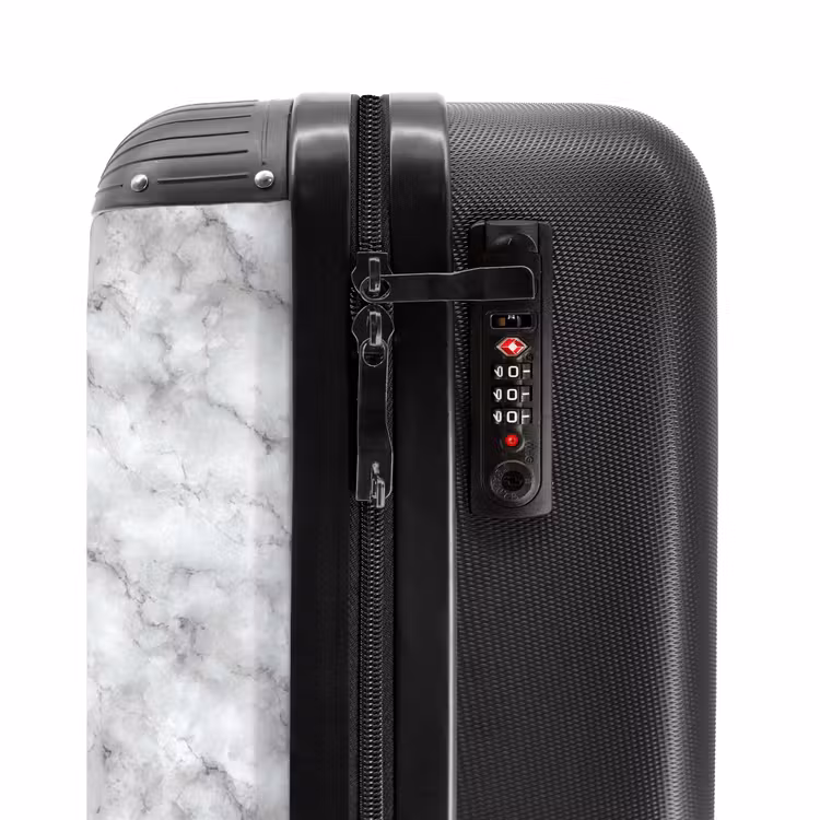 Suitcase - Gray - Marble - Classic - Veins — 6