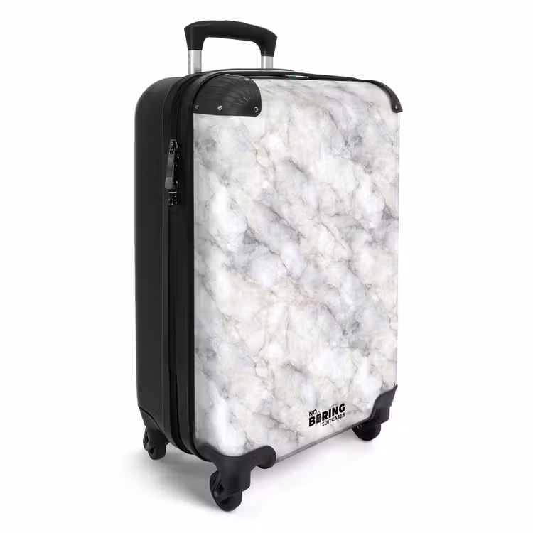 Suitcase - Gray - Marble - Detailed — 2