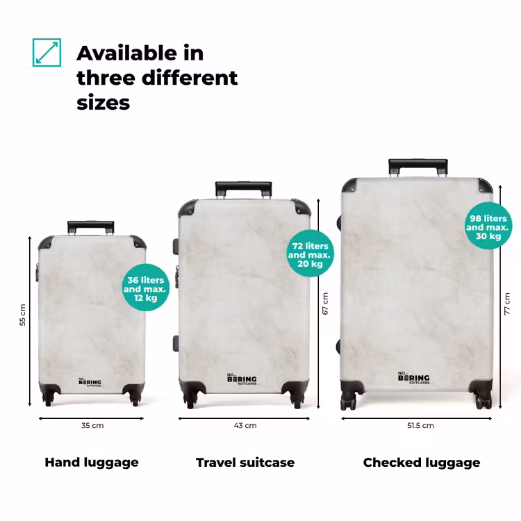 Suitcase - Gray - Marble - Veins — 3