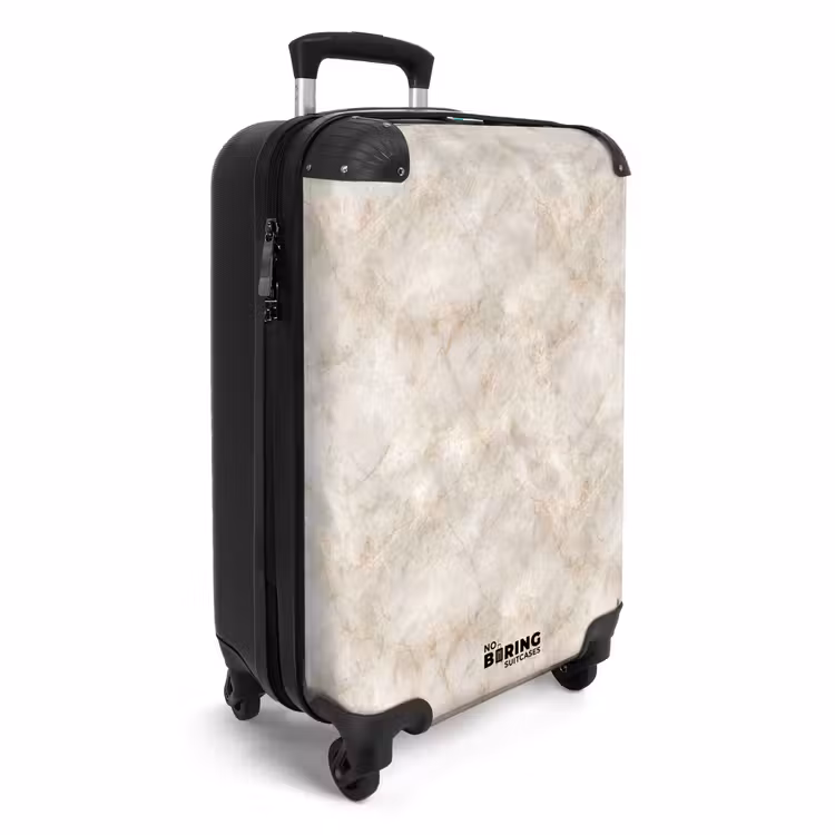 Suitcase - Light Beige - Golden Brown Grains - Marble — 2