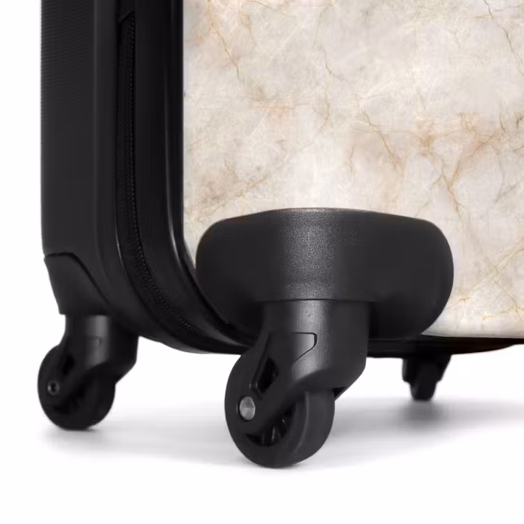Suitcase - Light Beige - Golden Brown Grains - Marble — 7