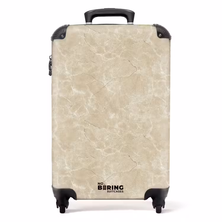 Suitcase - Light beige - Marble - Diffusion veining — 1