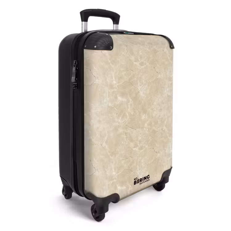 Suitcase - Light beige - Marble - Diffusion veining — 2