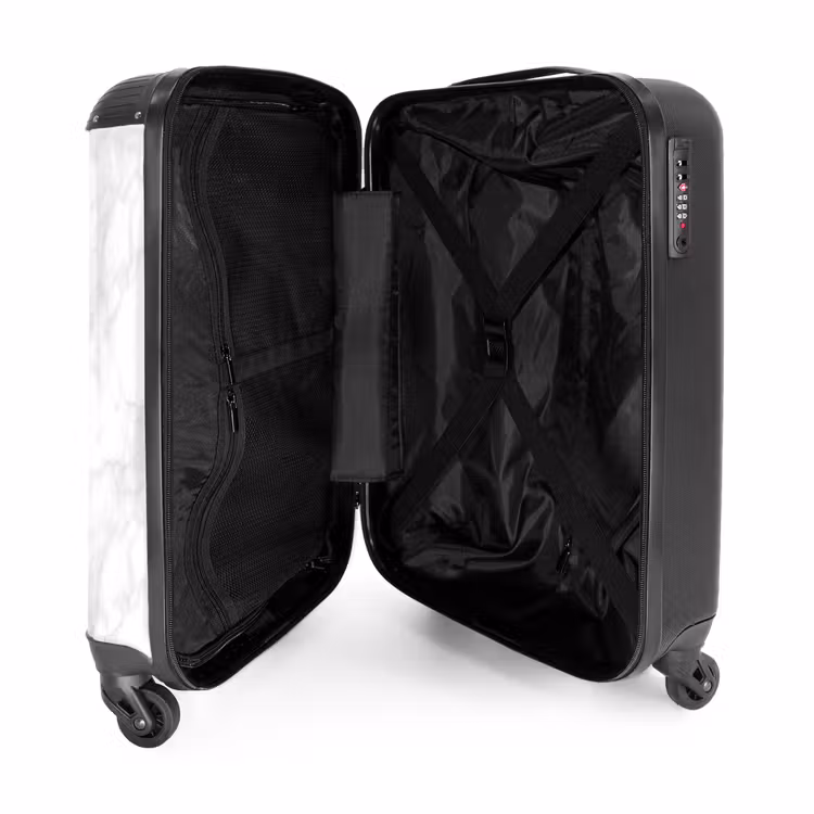 Suitcase - Minimalist - White - Gray veins — 5