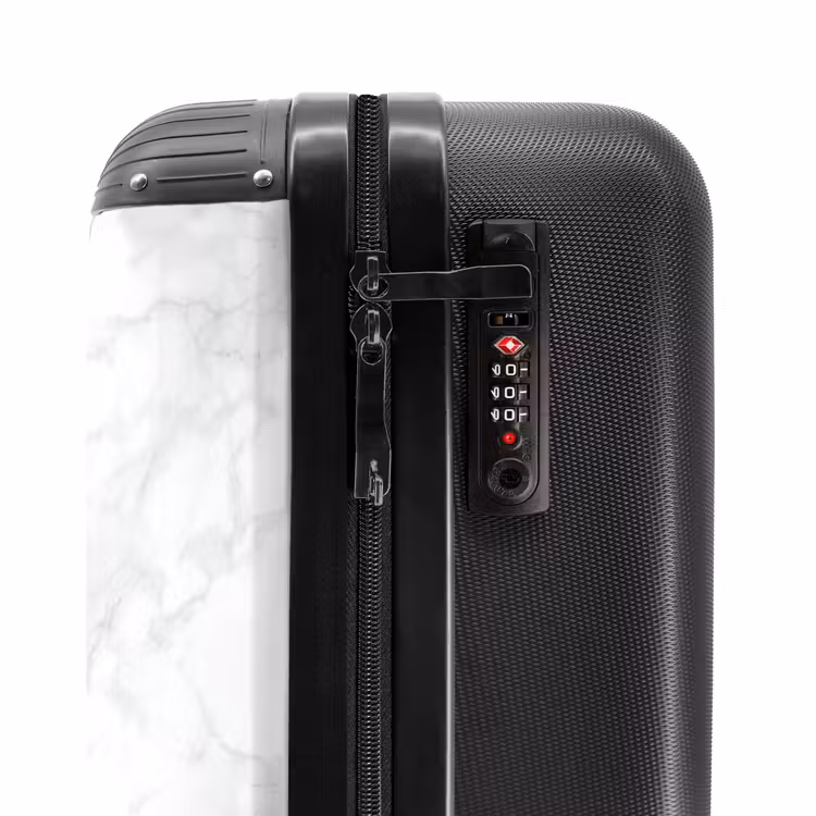 Suitcase - Minimalist - White - Gray veins — 6