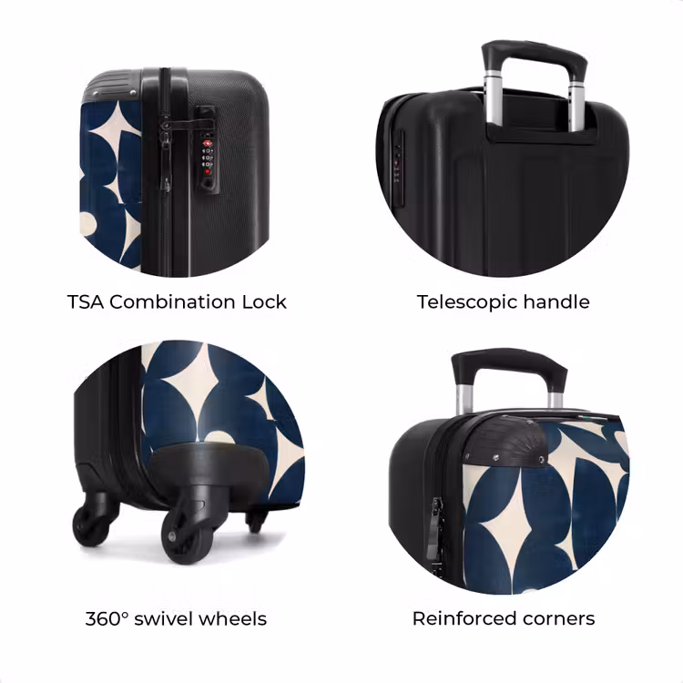 Suitcase - Modern - Geometric - Blue — 8