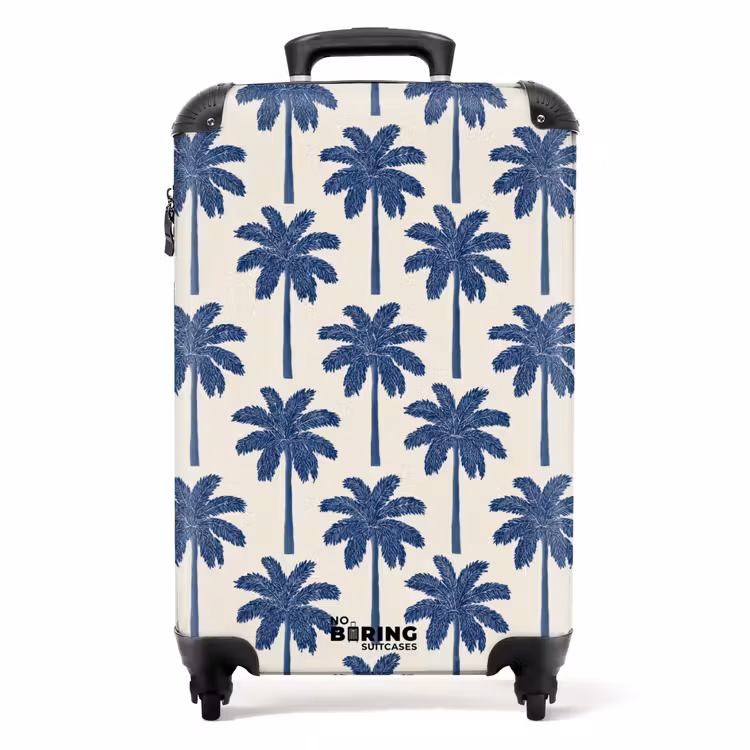 Suitcase - Symmetrical - Palm - Blue — 1