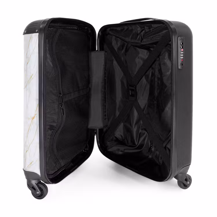 Suitcase - White - Marble - Gold - Luxurious — 5