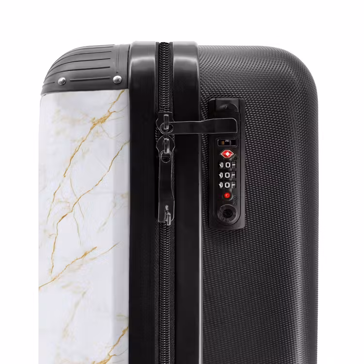Suitcase - White - Marble - Gold - Luxurious — 6