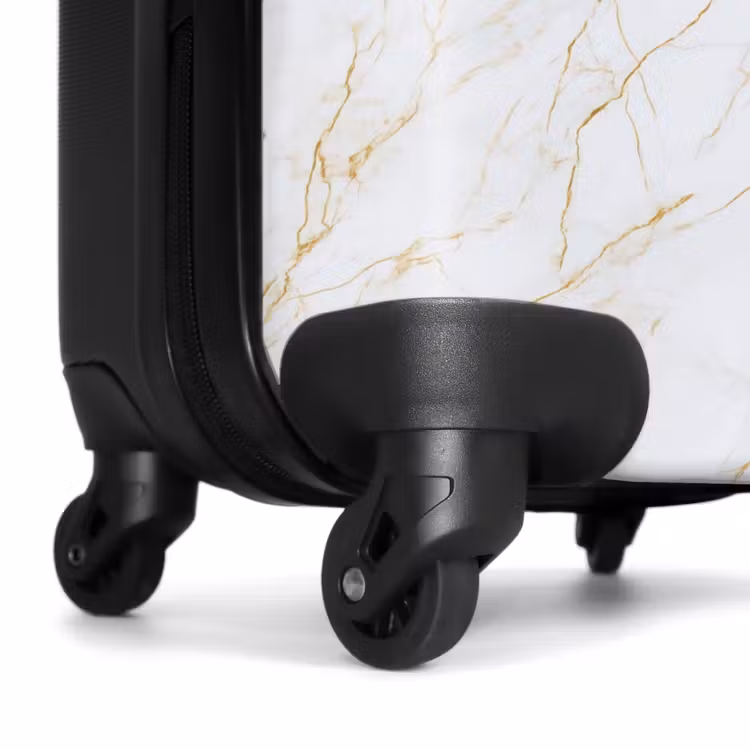 Suitcase - White - Marble - Gold - Luxurious — 7