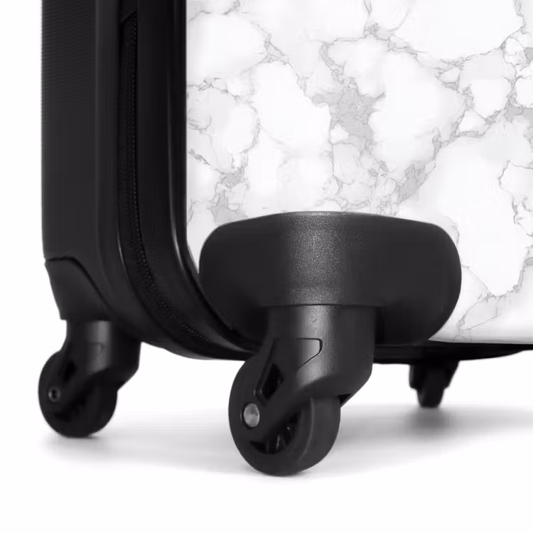 Suitcase - White - Marble - Gray — 7