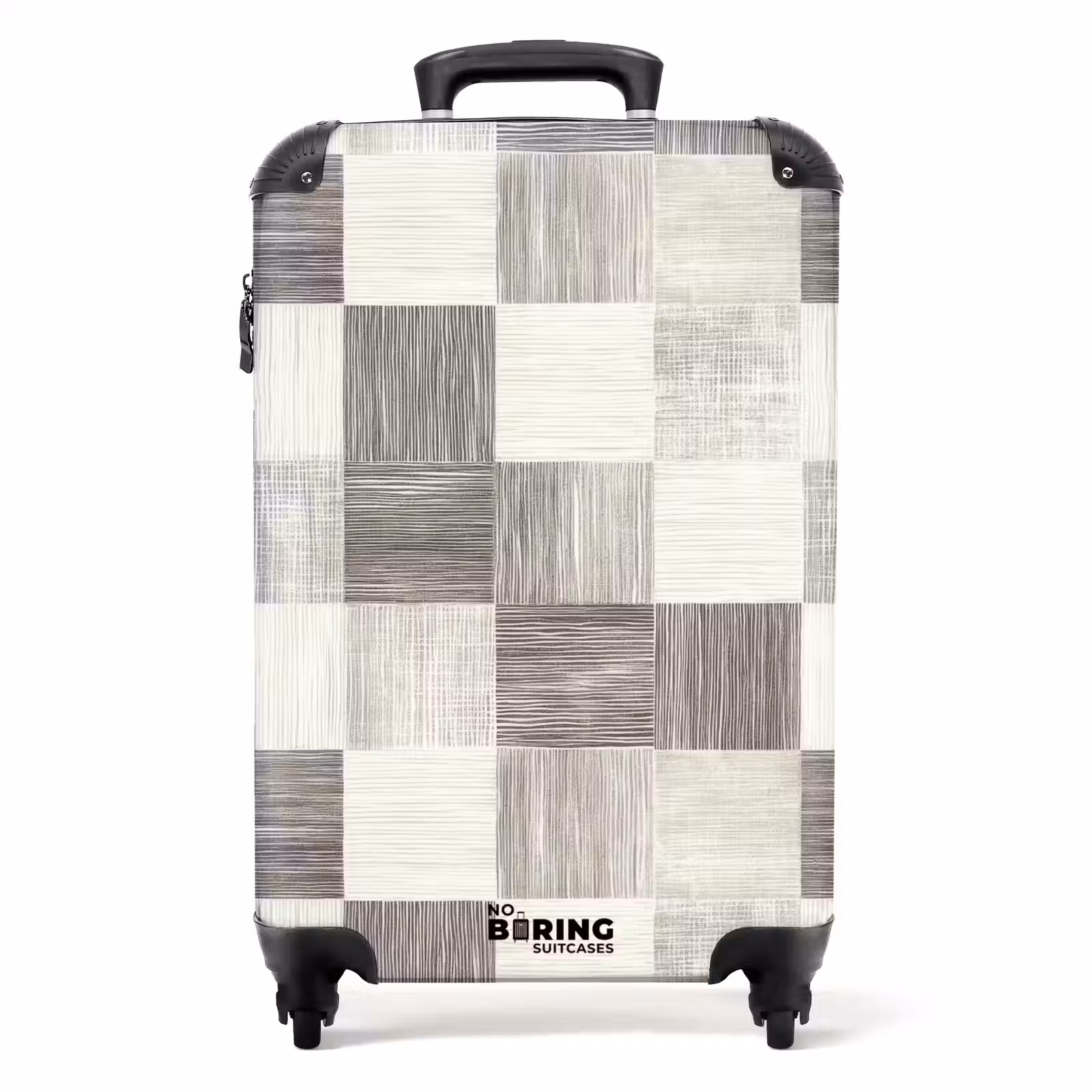 Suitcase - Pattern - Checkerboard - Woodgrain — 1