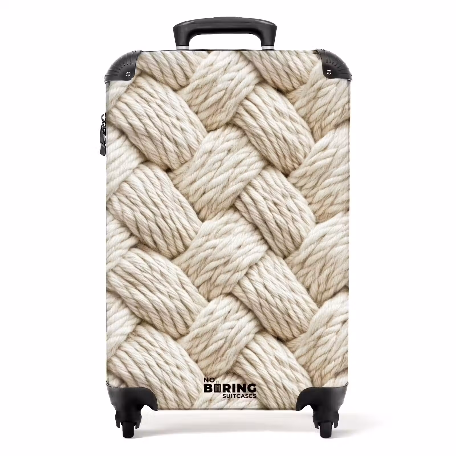 Suitcase - Rope - Knitted - Beige — 1