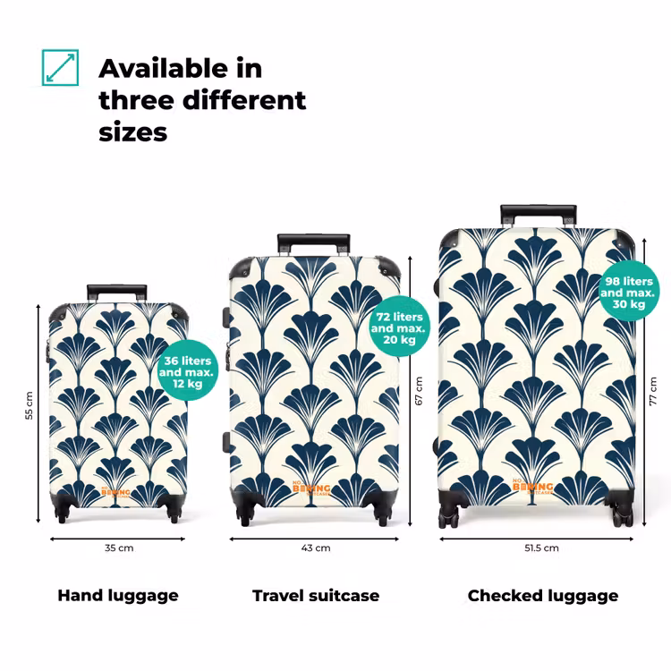 Suitcase - Classic - Motif - Blue — 3