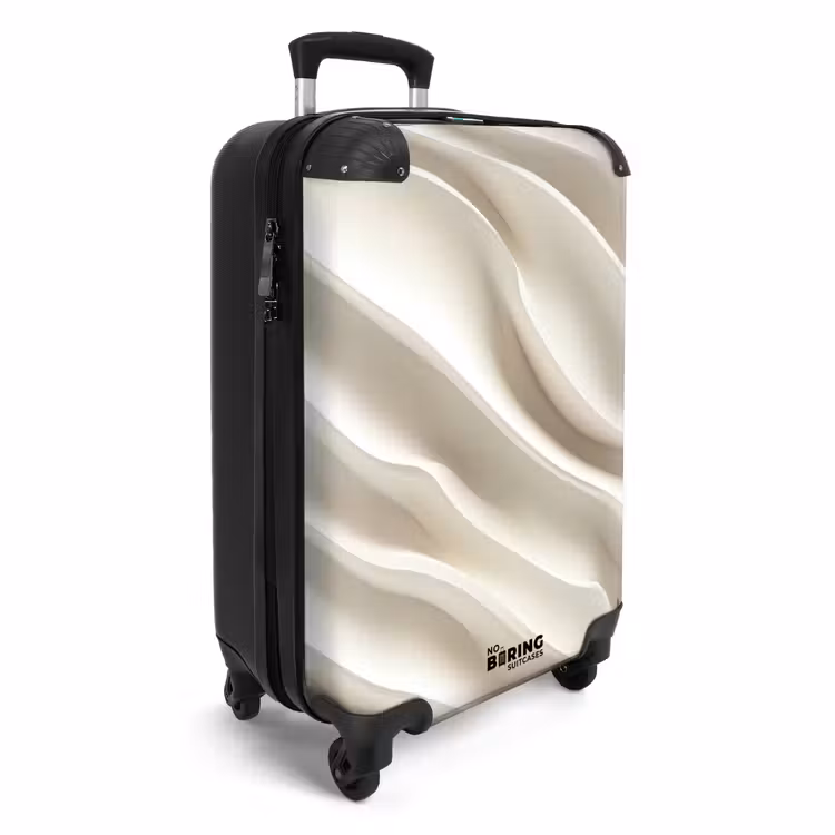 Suitcase - Diagonal - Waves - Cream — 2
