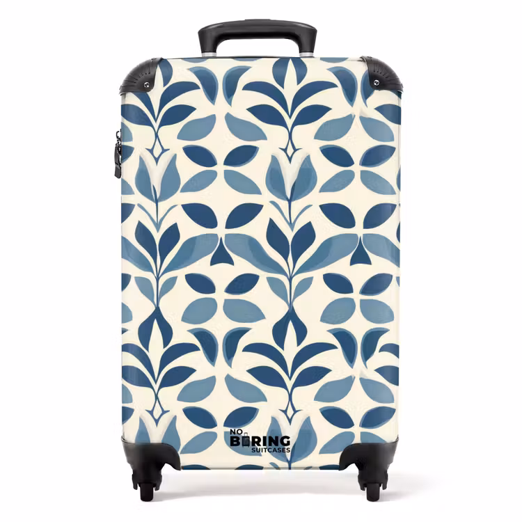 Suitcase - Flora - Modern - Blue — 1