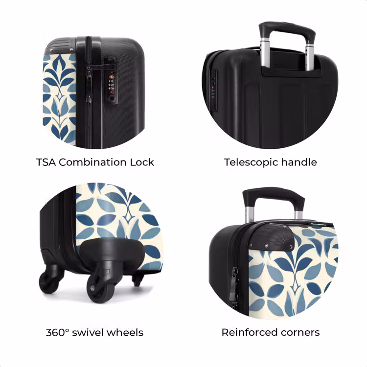 Suitcase - Flora - Modern - Blue — 8