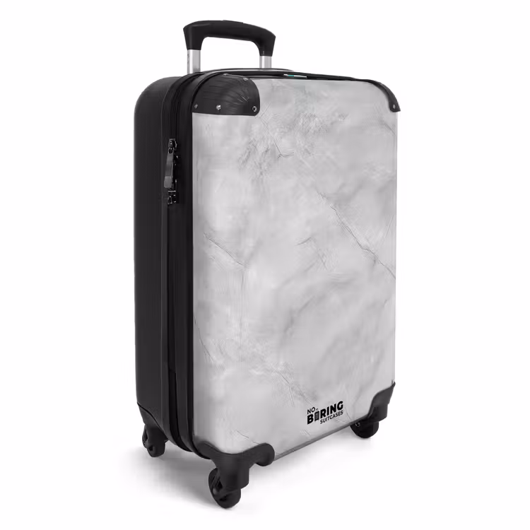Suitcase - Gray - Marble - Matte — 2