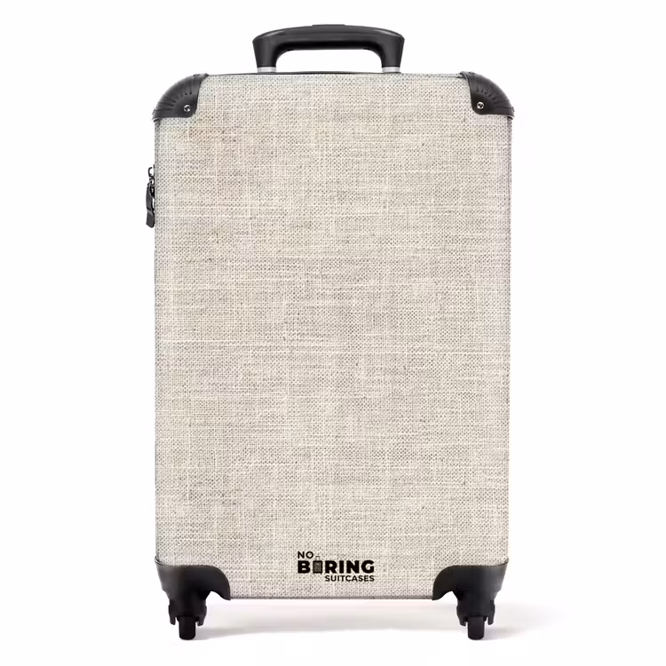 Suitcase - Linen - Texture - Beige — 1