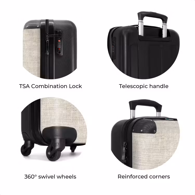 Suitcase - Linen - Texture - Beige — 8
