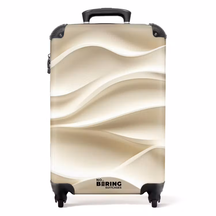 Suitcase - Lines - Wavy - Cream — 1